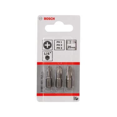 Bitset PH1, PH2, PH3 - 25 mm - 3st