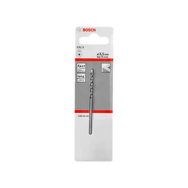 Betonboor CYL-3 - 3,5 mm x 40 mm x 70 mm