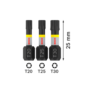Bit T20-T30 - 25 mm - 3st