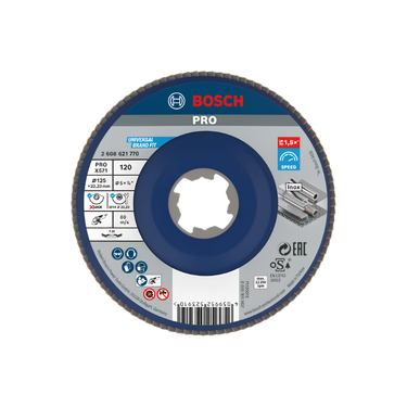 Bosch PRO X571 Lamellenschuurschijf 125 mm G120, X-LOCK