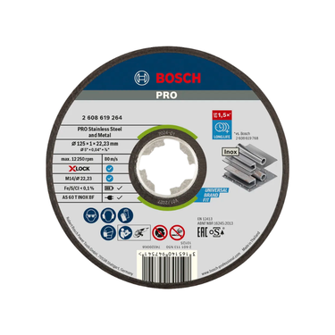 Bosch PRO Stainless Steel  Metal X-Lock Doorslijpschijf 125×1×22,23 mm, oSa