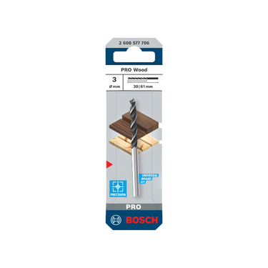 Houtboor  3 mm x 30 mm