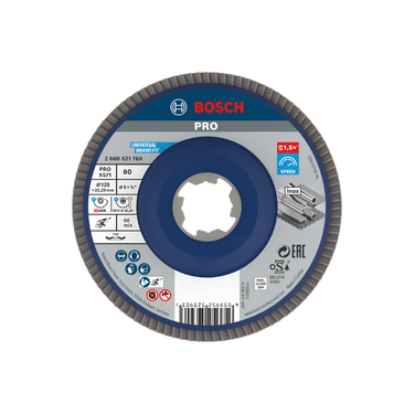 Bosch PRO X571 Lamellenschuurschijf 125 mm G80, X-LOCK