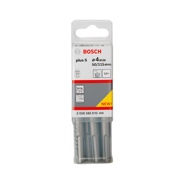 Betonboor SDS plus-5 - 4 mm x 50 mm x 115 mm- 10-delig