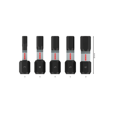 Bit H3-H6 - 25 mm - 5st