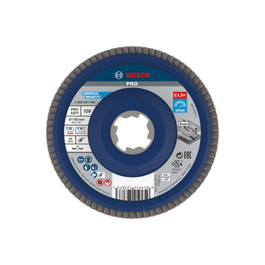 Bosch PRO X571 Lamellenschuurschijf, 115 mm G120, X-LOCK