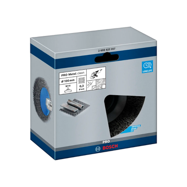 Bosch PRO Metal Clean Schuine Borstel 100×0,3 mm