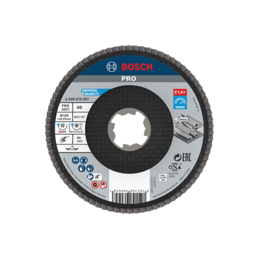PRO X571 Lamellenschuurschijf Haaks 125 mm G40 X-Lock