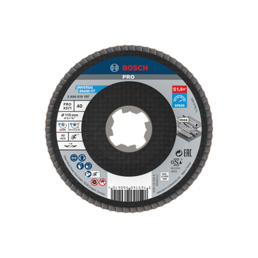 PRO X571 Lamellenschuurschijf Haaks 115 mm G40 X-Lock
