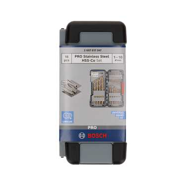 PRO Stainless Steel HSS Co Spiraalboorset 18 Delig