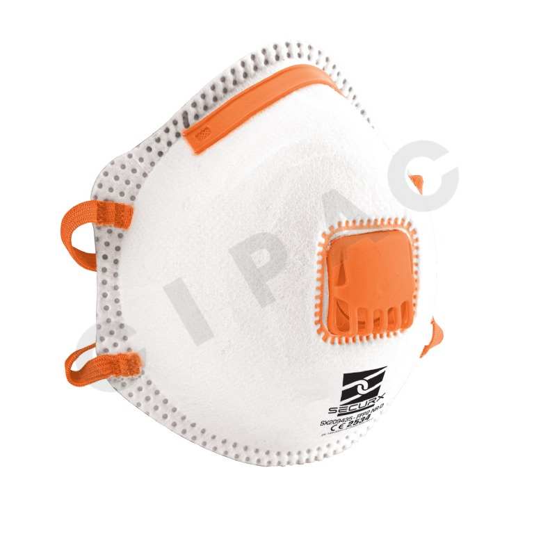 SECURX Fijnstofmasker - FFP2 + ventiel (prijs/10st)