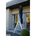 SOLIDE Dubbele trapladder 2x5 treden