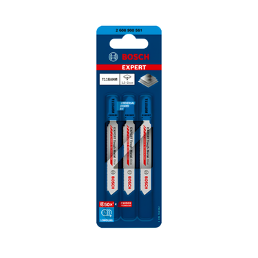 Decoupeerzaagblad - Tough Metal dik - T118AHM - 83 mm - 3 stuks