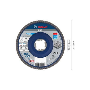 Bosch PRO X571 lamellenschijf 125 mm G40 X-Lock