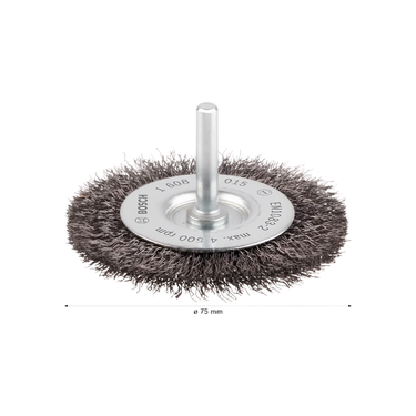 PRO Metal Clean Schijfborstel Rechte Schacht 75 x 0,2 mm