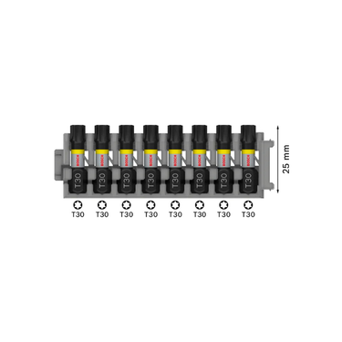 Bit T30 - 25 mm - 8st