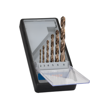 PRO Stainless Steel HSS Co Spiraalboorset 6 Delig