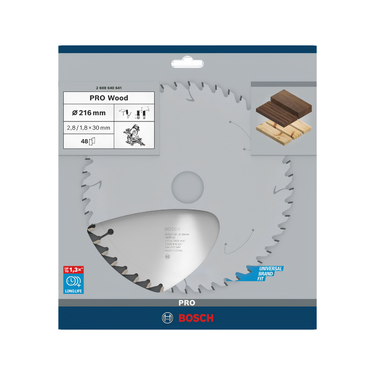 Zaagblad Hout - 216 mm x 30 mm x 48T