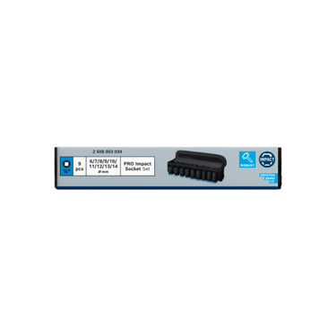 Dopsleutelset 1/2" - 10 - 19 mm - 9-delig