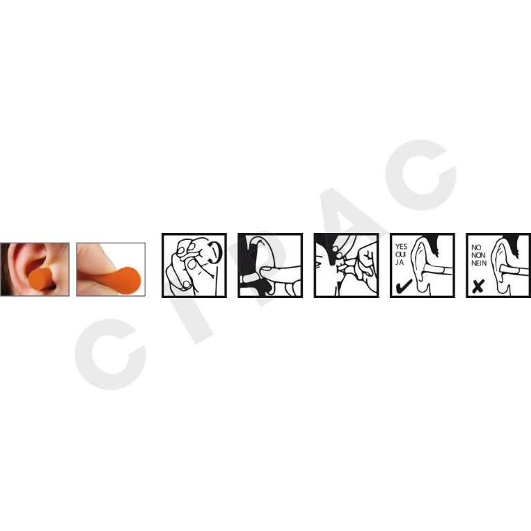 SECURX Foam oordopjes 34 SNR - EN352-2 -