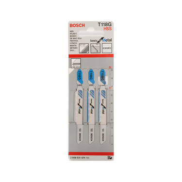 Decoupeerzaagblad Basic for Metal - T 118 G - 92 mm