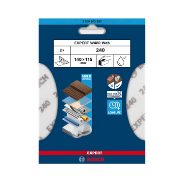 Bosch EXPERT W480 Web 1/4 Handschuurvel 115 x 140 mm, G240
