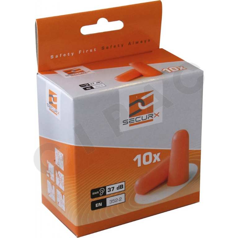SECURX Foam oordopjes 34 SNR - EN352-2 -