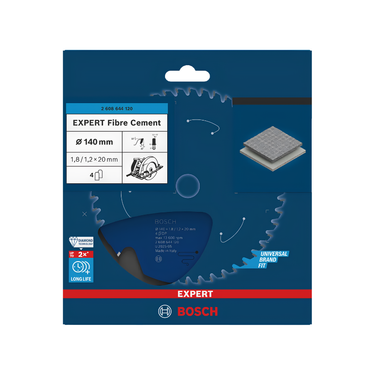 Zaagblad Fibre Cement - 140 mm x 20 mm x 4T