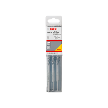 Betonboor SDS plus-5 - 10 mm x 100 mm x 165 mm- 10-delig