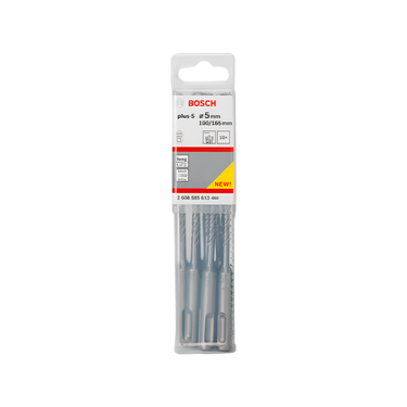 Betonboor SDS plus-5 - 5 mm x 100 mm x 165 mm- 10-delig