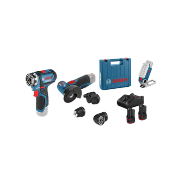 12V Electricien Set: GSR 12V-15 FC + GLI 12V-330 + GWS 12-76 V-EC