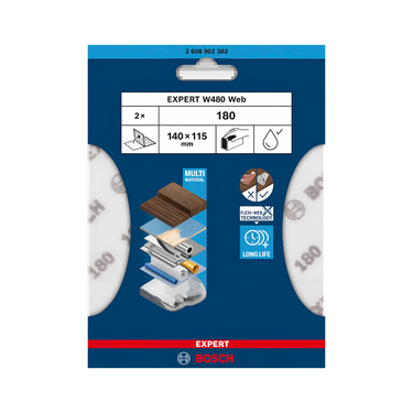 Bosch EXPERT W480 Web 1/4 Handschuurvel 115 x 140 mm, G180