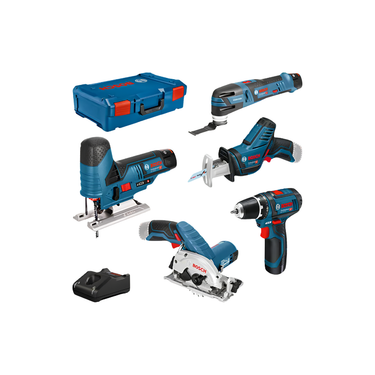 Bosch 12V Toolkit met 5 Machines + Accu’s + Lade + XL-BOXX Professional