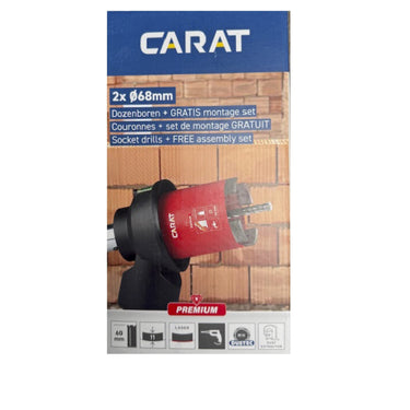 CARAT Baksteen dozenboren Ø68 (x2) + GRATIS montage set