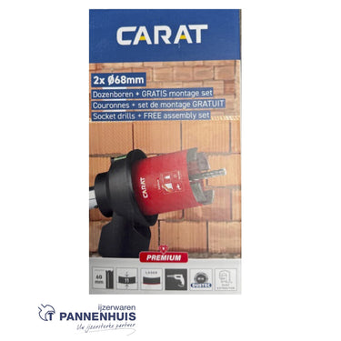 CARAT Baksteen dozenboren Ø102 (x2) + GRATIS montage set