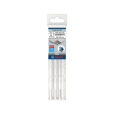 Betonboor SDS plus-5X - 8 mm x 100 mm x 160 mm - 10-delig