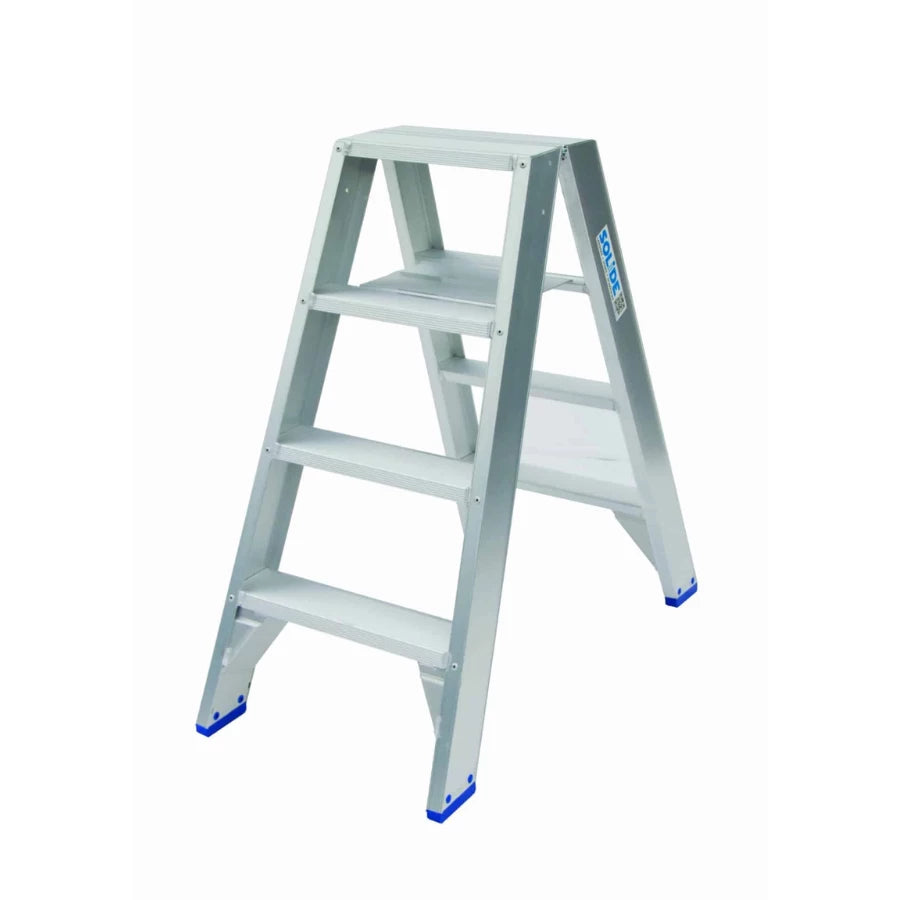 SOLIDE Dubbele trapladder 2x4 treden