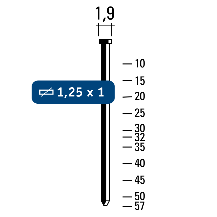 CARAT Minibrads F40 inox