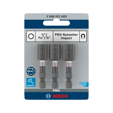 Bosch PRO Nutsetter Impact Set 1/4″ / 5/16″ / 3/8″ × 50 mm – 3-delig