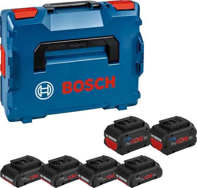 Bosch PRO 4 x PC18V4.0 + 2 x PC18V 8.0 Accupack Set