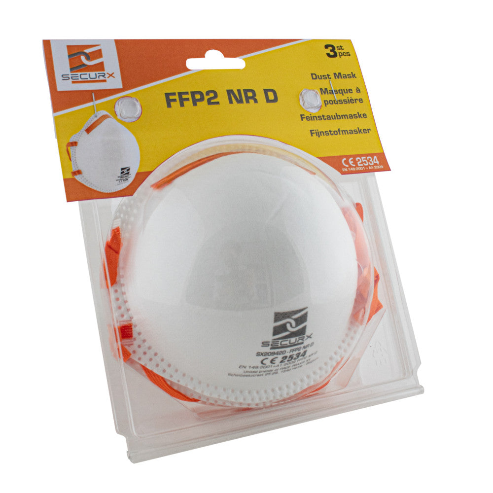 SECURX Fijnstofmasker SECURX - FFP2 (prijs/3 st)