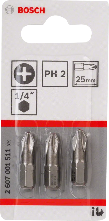 Bosch PH2 Extra Hard Schroevendraaierbit 25 mm – 3 St