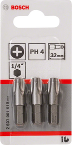 Bosch PH4 Extra Hard Schroevendraaierbit 32 mm – 3 St