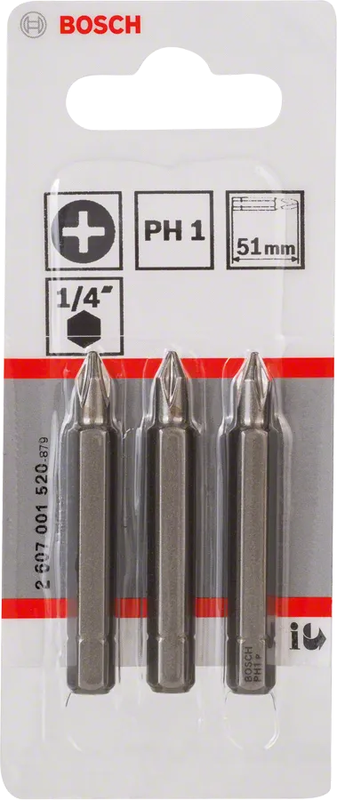 Bosch PH1 Extra Hard Schroevendraaierbit 51 mm – 3 St