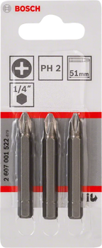 Bosch PH2 Extra Hard Schroevendraaierbit 51 mm – 3 St
