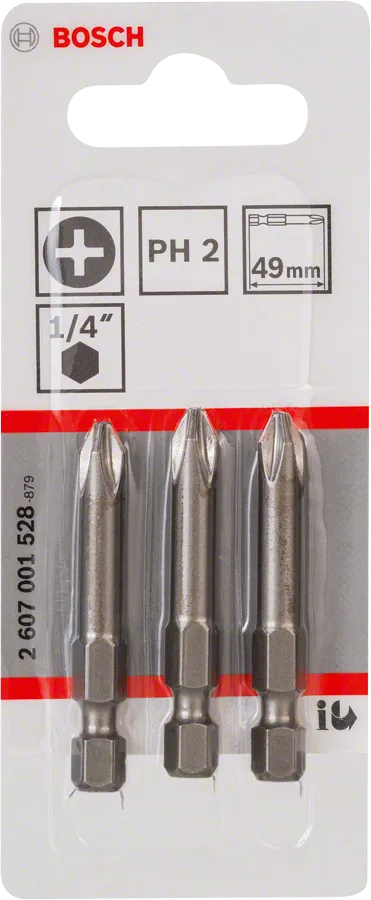 Bosch PH2 Extra Hard Schroevendraaierbit 49 mm – 3 St
