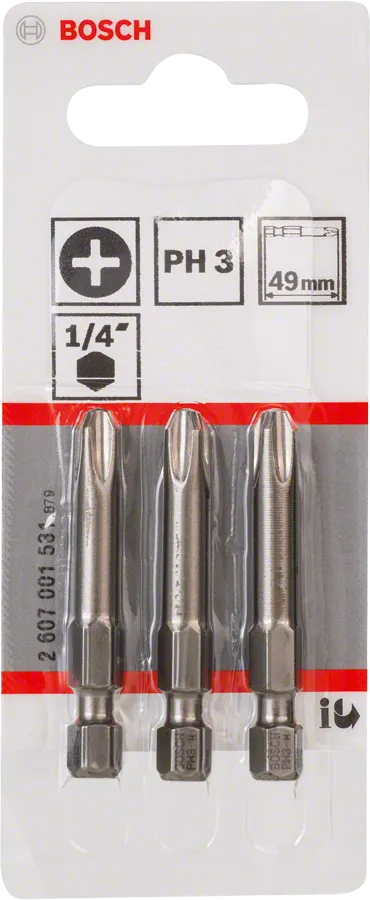 Bosch PH3 Extra Hard Schroevendraaierbit 49 mm – 3 St