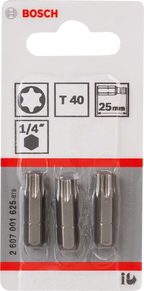 Bit extra-hard T40 – 25 mm, 3 stuks