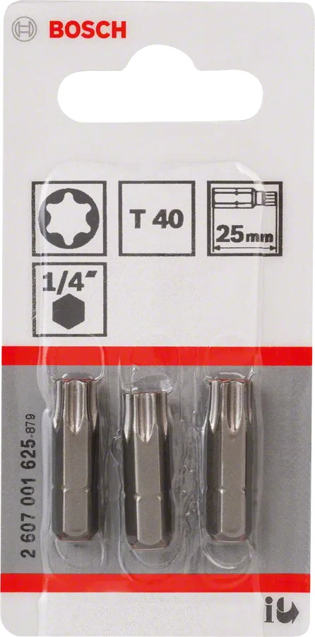Bit extra-hard T40 – 25 mm, 3 stuks