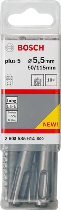 SDS Plus-5 Hamerboor, 5,5 mm – Set Van 10